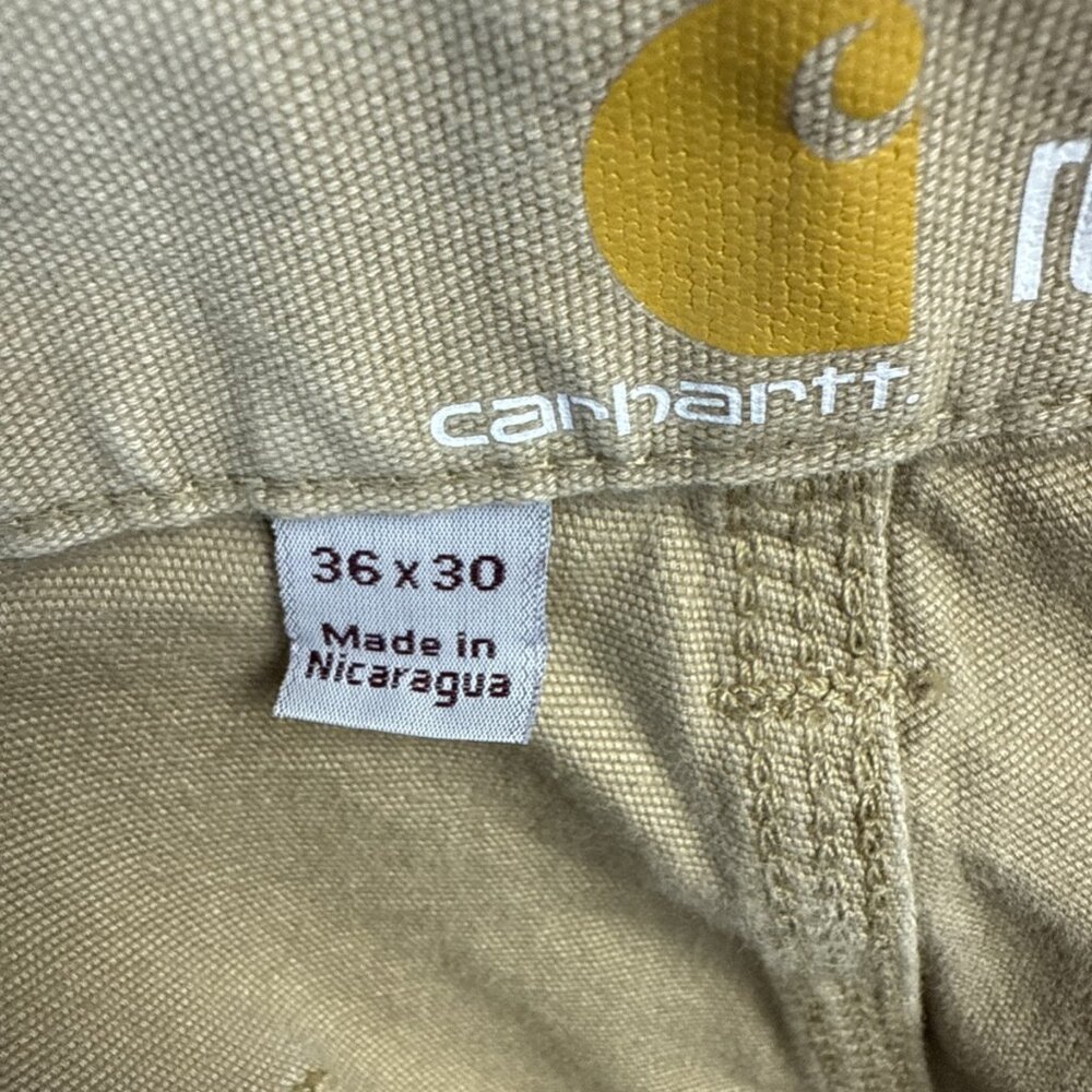 Carhartt Carpenter Pants Mens 36x30 Rugged Flex Relaxed Fit Farm Barn Field Work - Picture 9 of 11